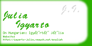 julia igyarto business card